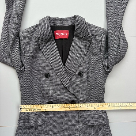 Max Mara Women’s Size 2 Woven Wool Blazer Jacket Academia Career Wear Preppy - Picture 8 of 14